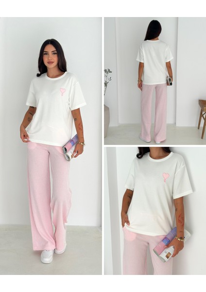 Kadın Modal Kumaş Su Yolu Ikili Takım