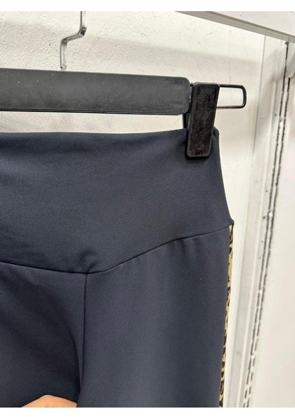 Kadın Full Likralı Mikro Dalgıç Kumaş Leopar Desenli Yüksek Bel Tayt fiyatları