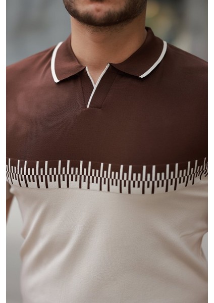 Erkek Hemşire Yaka Çift Renk Kısa Kollu Tişört modelleri