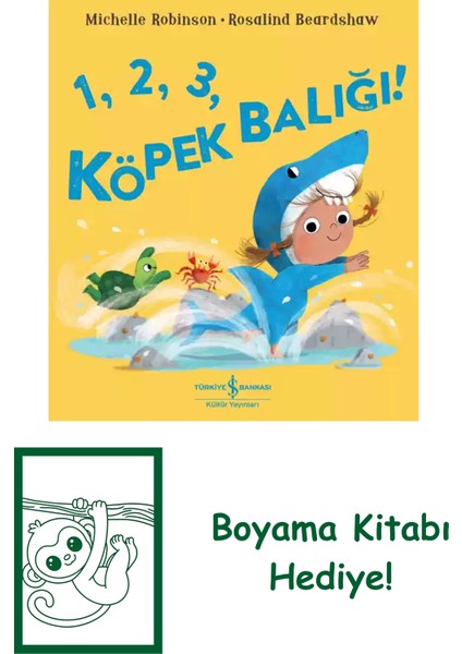 1, 2, 3, Köpek Balığı! + Boyama Kitabı