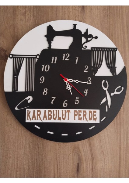 Perde**temalı (Perdeci Iş Yerine Özel) Kişiye Özel Isim Yazılı Duvar Saati indirimleri