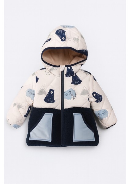 Sevimli Ayı ve Fil Desenli,kapüşonlu ,içi Yumuşak Kürk Astarlı, Cepli, Su Geçirmez,çocuk Kışlık Mont fiyatları