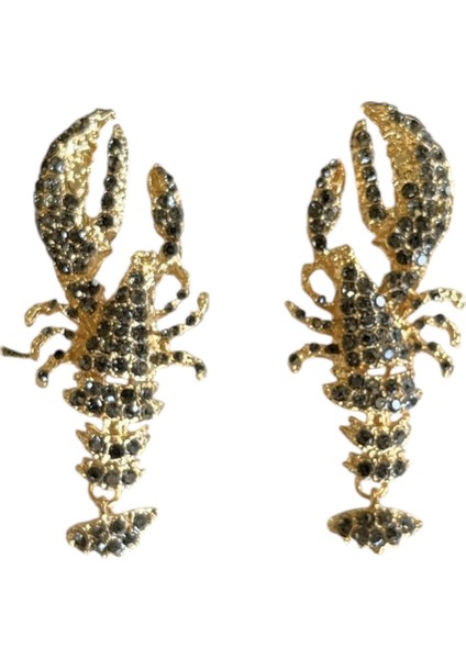 Taş Işlemeli Istakoz Küpe