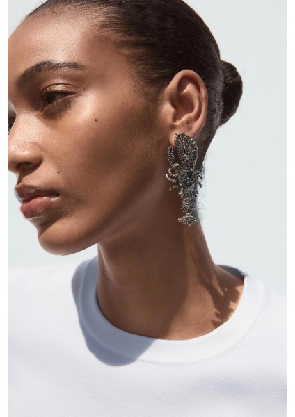 Taş Işlemeli Istakoz Küpe fiyatları