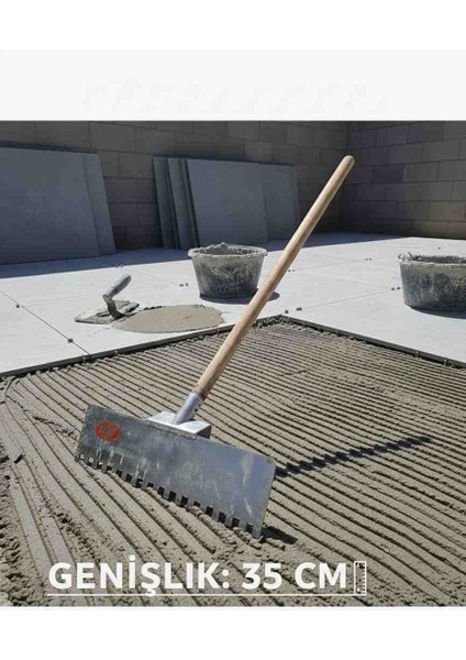 Fayans Işleri Için Harç Yayıcı Tırmık - Dişli Mala