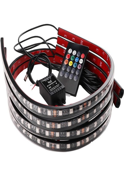 Rgb LED Neon Undercar Glow 12V Araç Altı Şasi Dekoratif Aydınlatma Kiti App + Kumanda Kontrollü fırsatları