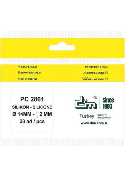 Pacıfıc Yapışkanlı Silikon Cam Masa Altlıkları 14 mm 28 Li fiyatları