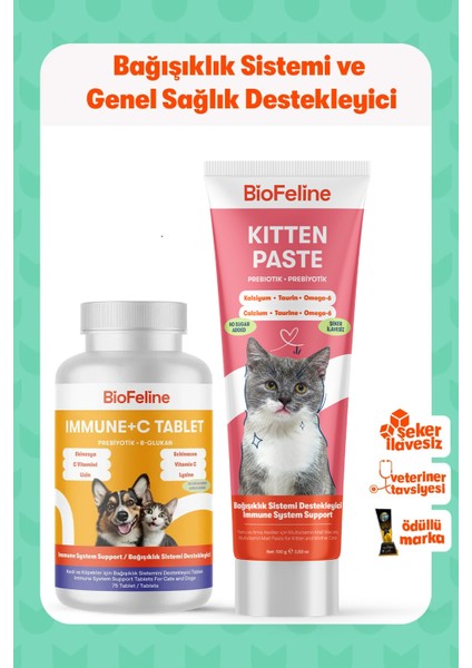 Yavru Kediler İçin Bağışıklık ve Genel Sağlık Destek Seti