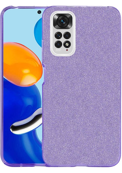 Xiaomi Redmi Note 11 Global Kılıf Ecrz Shining Silikon-Mor