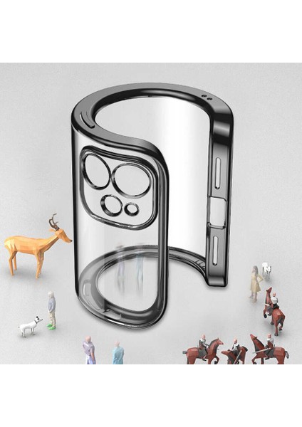 iPhone 12 Pro Max Kılıf Ecrz Gbox Kapak-Siyah modelleri