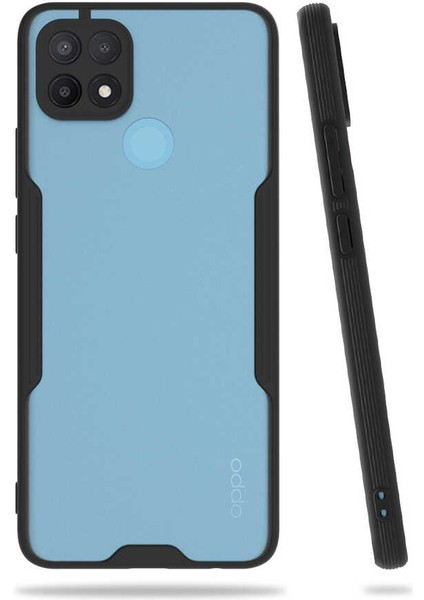 Oppo A15 Kılıf Ecrz Parfe Kapak-Siyah
