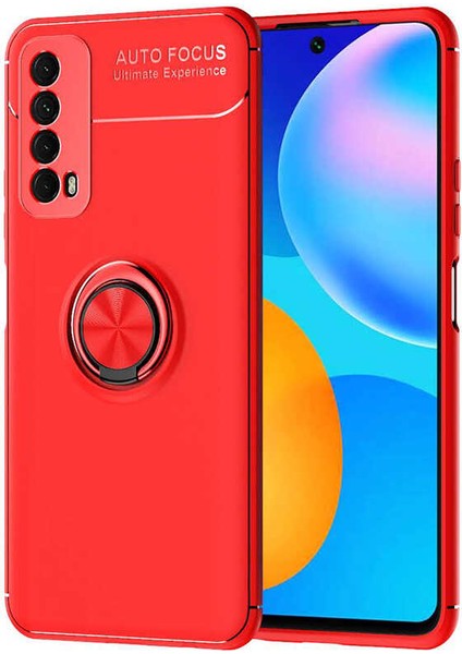 Huawei P Smart 2021 Kılıf Ecrz Ravel Silikon Kapak-Kırmızı