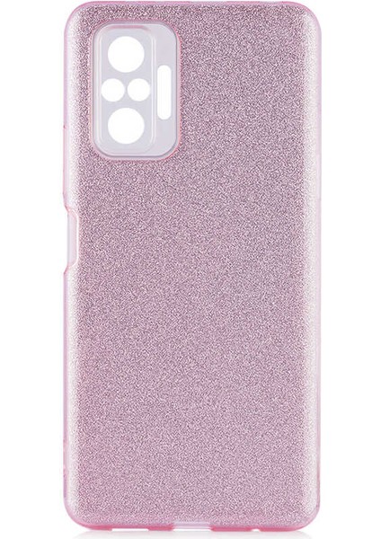 Xiaomi Redmi Note 10 Pro Kılıf Ecrz Shining Silikon-Rose Gold