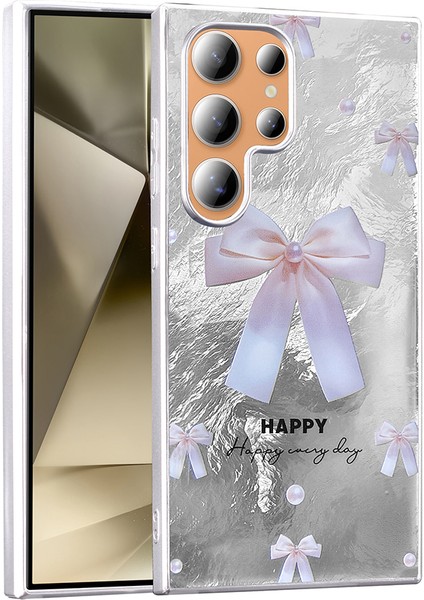 Galaxy S23 Ultra Kılıf Desenli Ecrz Mep Kapak - Incili Fiyonk