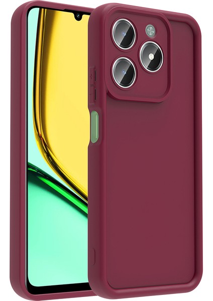 Realme C61 Kılıf Kamera Korumalı Ecrz Ananas Kapak - Pembe fiyatları