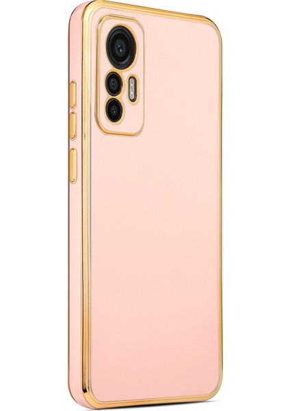 Xiaomi Xiaomi 12 Lite Kılıf Ecrz Bark Kapak-Rose Gold