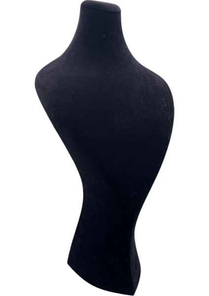 Süet Kumaş Lidya Manken Siyah Renk 42/20 cm Kolye Gerdanlık Takı Sergileme Mankeni modelleri