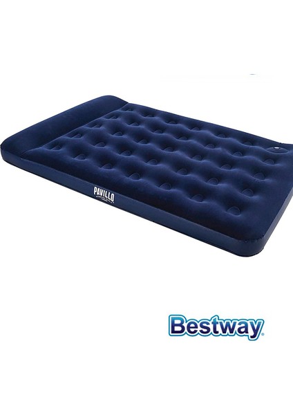 Pavillo Kadife Yüzeyli Çift Kişilik Şişme Yatak 191x137x28 cm – Yetişkinlere Özel Dahili Ayak Pompalı