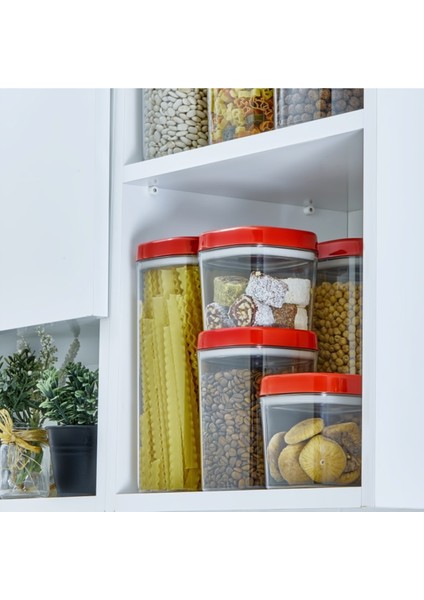 Bonny Erzak Saklama Kabı 3lü Set 1,8lt - 1lt - 600ML Kırmızı fırsatları