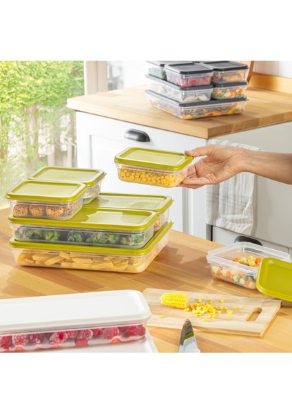 Alfa Saklama Kabı 4lü Set No: 1 Yeşil