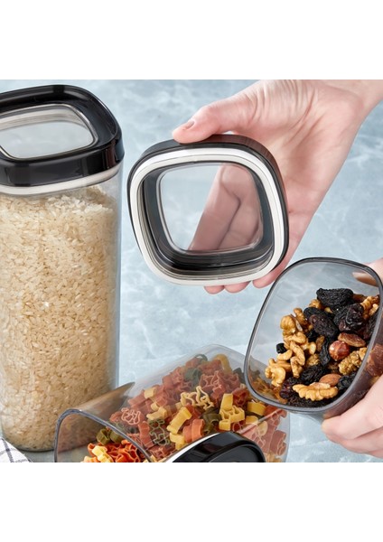 Bonny Erzak Saklama Kabı 3lü Set 1,8lt - 1lt - 600ML Siyah fiyatları
