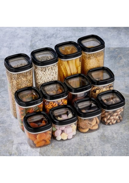 Bonny Erzak Saklama Kabı 3lü Set 1,8lt - 1lt - 600ML Siyah indirimleri