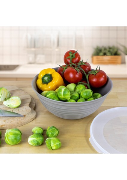 Galaksi Desenli Kapaklı Kase 3lü Set 3lt 2lt 1lt Turkuaz