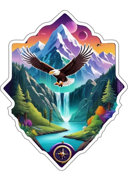 33X33 cm Karavan V14 Araç Tekne Duvar Jeep Oto Sticker