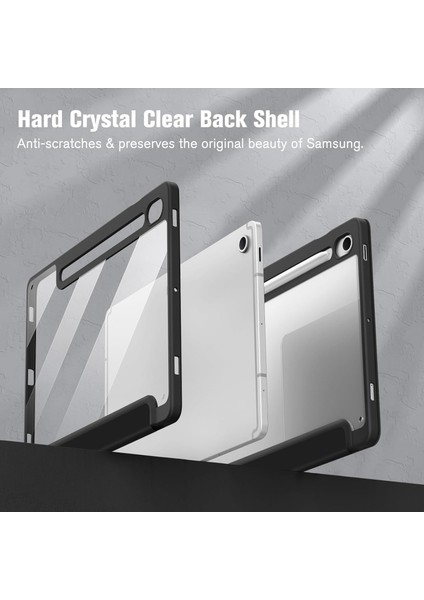 Samsung Galaxy Tab S10 Fe Plus 13.1 Inç 2025 Kılıf Grafiti Şeffaf Kalem Bölmeli Akıllı Tablet Kılıfı SM-X620 X626 modelleri