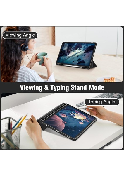 Samsung Galaxy Tab S10 Fe Plus 13.1 Inç 2025 Kılıf Grafiti Şeffaf Kalem Bölmeli Akıllı Tablet Kılıfı SM-X620 X626 fırsatları