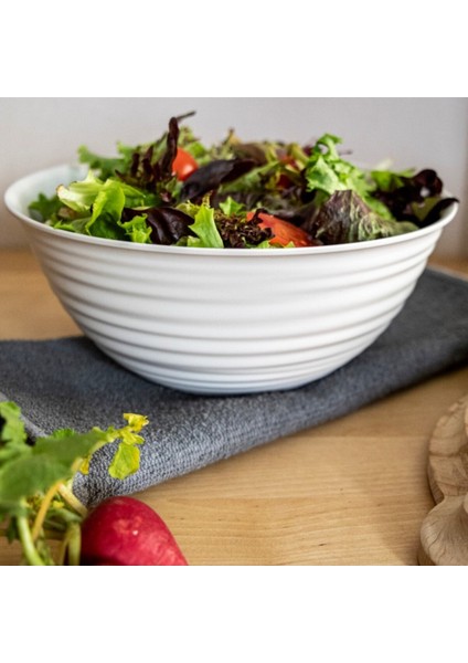 Galaksi Desenli Kapaklı Kase 3lü Set 3lt 2lt 1lt Beyaz