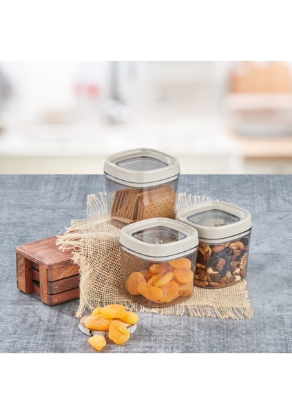 Bonny Erzak Saklama Kabı 12LI Set 1,8 Lt 1 Lt 600 ml Bej