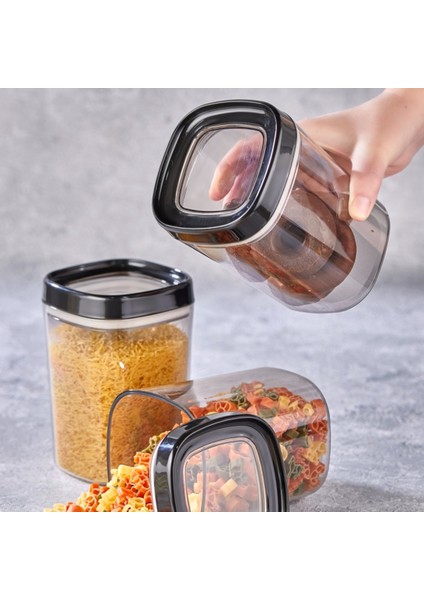 Bonny Erzak Saklama Kabı 12LI Set 1,8 Lt 1 Lt 600 ml Siyah