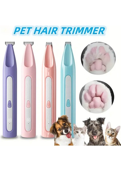 Kedi ve Köpek Için LED Işıklı ve Şarjedilebilir Elektrikli Tüy Kesme Makinesi