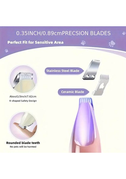 Kedi ve Köpek Için LED Işıklı ve Şarjedilebilir Elektrikli Tüy Kesme Makinesi modelleri