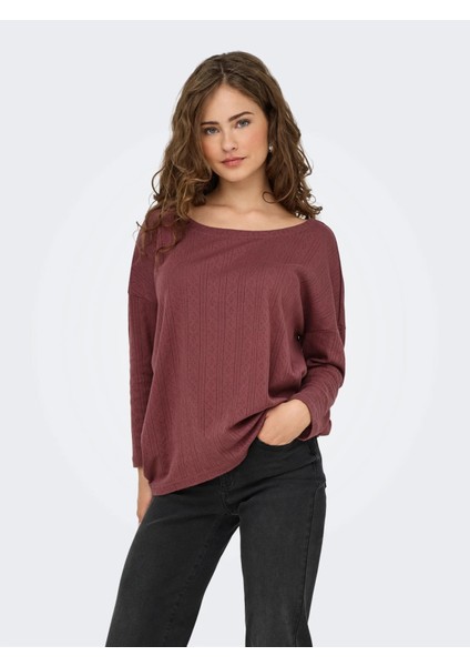 15367602 Uzun Kol Kadin Body - Gul Kurusu