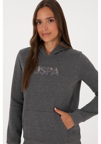 Kadın Antrasit Melanj Sweatshirt 50307711-VR081 fiyatları