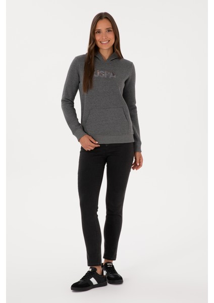 Kadın Antrasit Melanj Sweatshirt 50307711-VR081 fırsatları