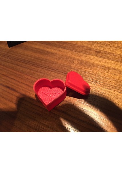 Mini Kalp Konteyner Kutusu - Sevgililer Günü Kalp Hediye Not Kutusu T620800 3D