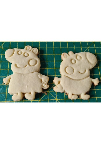 Peppa Pig ve George Pig Kurabiye Kalıbı T4862701 3D