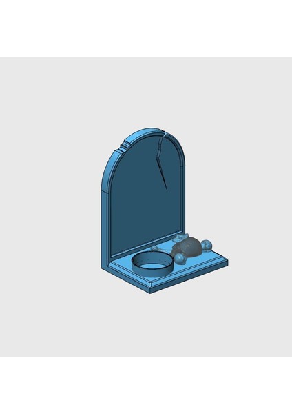 Boş Mezar Taşı Mumluk T1731159 3D