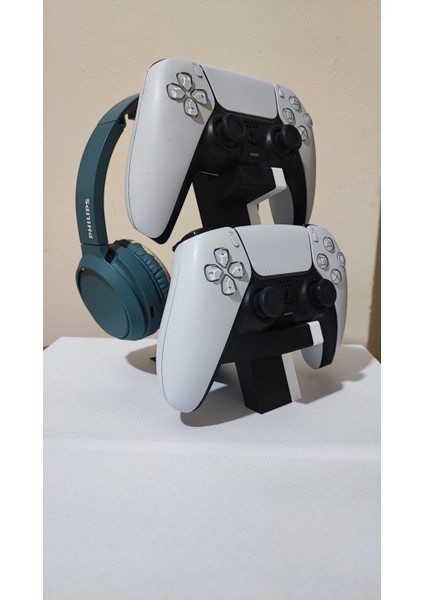 Gamepad ve Kulaklık Standı | Ps5 Ps4 Xbox Pc Uyumlu | 3D Baskı Masaüstü Düzenleyici Tutucu