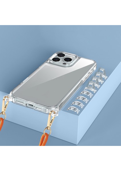 iPhone 16 Pro Max Kılıf Airbagli Takılabilir Askı Aparatlı Ecrz Snap Silikon Kapak-Şeffaf modelleri