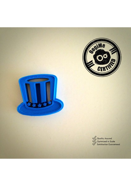 Sam Amca'nın Şapkası Kurabiye Kesici T843868 3D