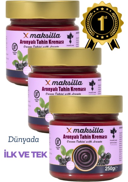 Aronyalı Tahin Kreması Gurme 3’lü Paket (250 G x 3) - Antioksidan & Protein Kaynağı