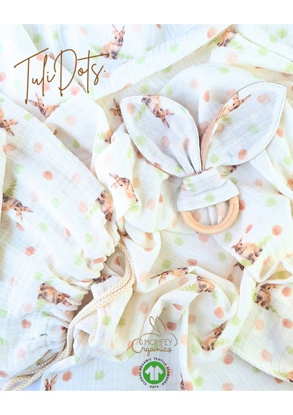Yeni Doğan Bebek Hediye Seti – Tulidots Desenli Organik Müslin | modelleri