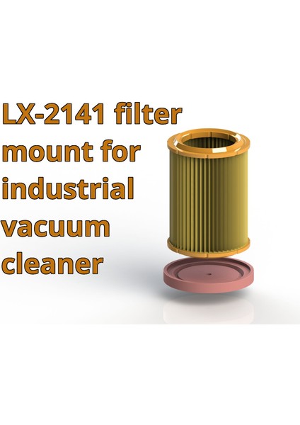 Bir Inşaat Elektrikli Süpürge Için Moskvich Filtre Tutucu (Plastik Aparattır!!!) 3D