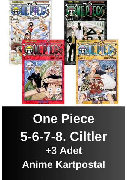 One Piece 5-6-7-8. Ciltler (4 Kitap) | Anime Kartpostallar