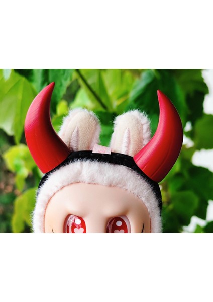 Sadece Taç Kırmızı Şeytan Boynuzlu Taç