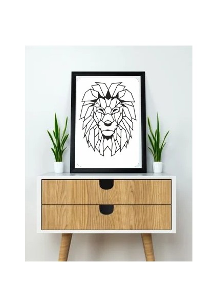 Aslan Duvar Heykeli 2d Siyah 3107831 3D